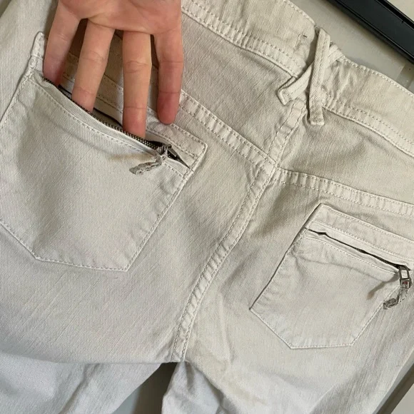 Pilcro And The Letterpress Vintage Slim Cream Ivory Y2K Jeans Flare Leg Casual - Picture 13 of 13